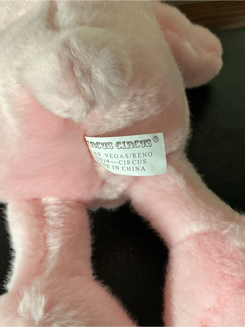VTG Circus Circus Pink Ice Cream Cone Fakie Care Bear Plush Stuffed Animal